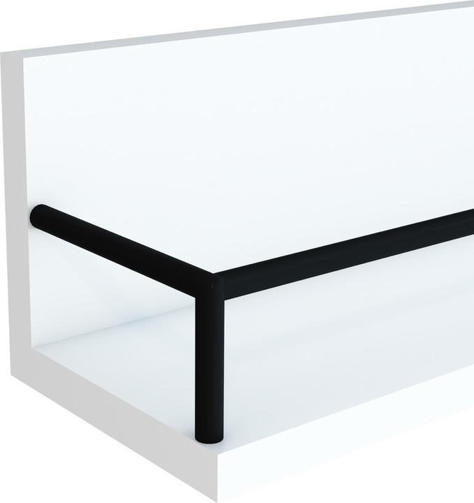 Produktbild En.Casa Wandregal Grue 2er Set Weiss/Schwarz (60 x 14 x 14 cm)