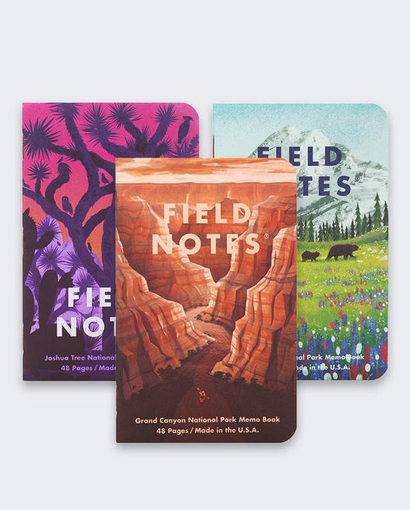 Actual product image Field Notes National Park Set (Checked, Soft cover)