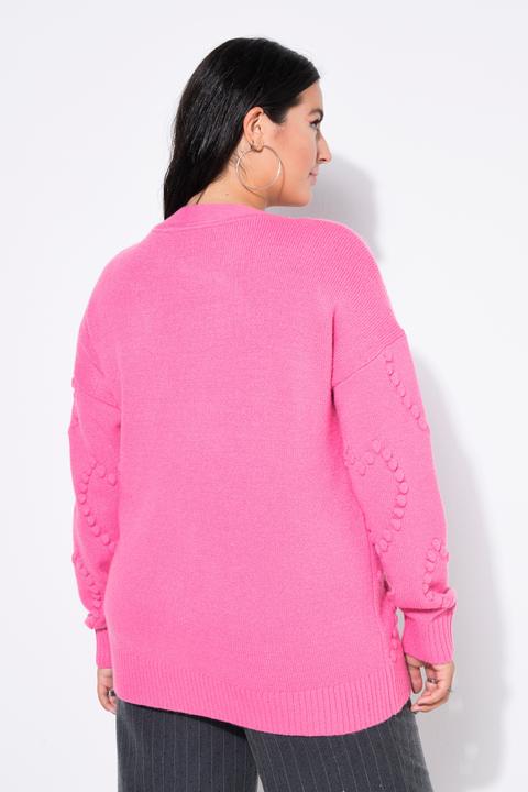 Produktbild Studio Untold Strickjacke, oversized, Heart-Muster, V-Ausschnitt (54, 56)