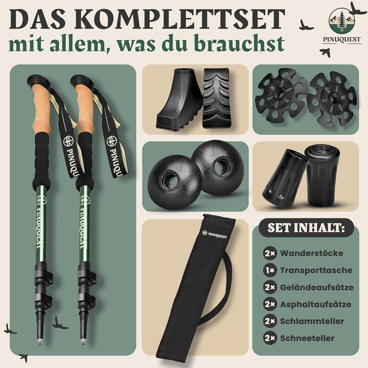 Produktbild Pinuquest Teleskop-Wanderstöcke