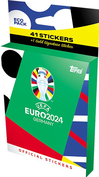 Actual product image Topps Euro 2024 Germany ECO Pack (42 Sticker) (Multilingual, Booster Pack)