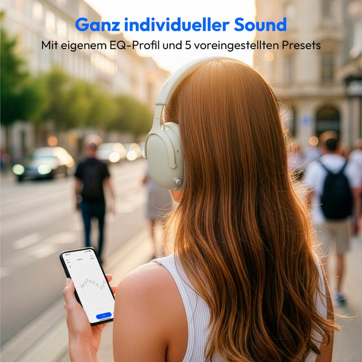 Actual product image Medion LIFE HX-1 Plus Over Ear-Kopfhörer weiss (ANC, 100 h, Wireless)