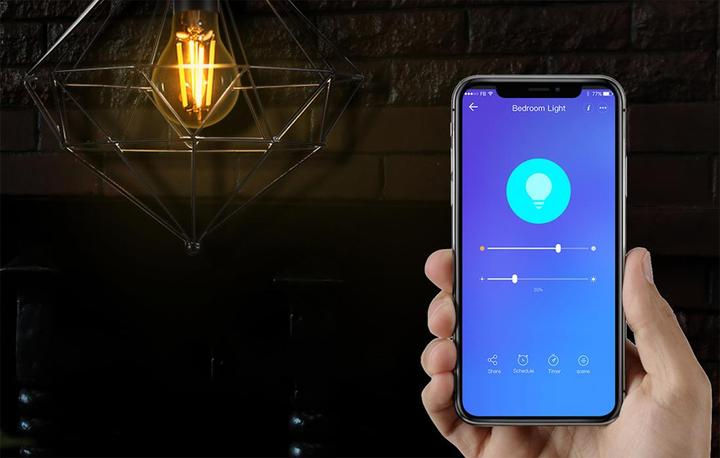 Image du produit Sonoff B02-F-A60 - Ampoule à filament LED intelligente Wi-Fi (cyan) (E27, 806 lm, 1x)