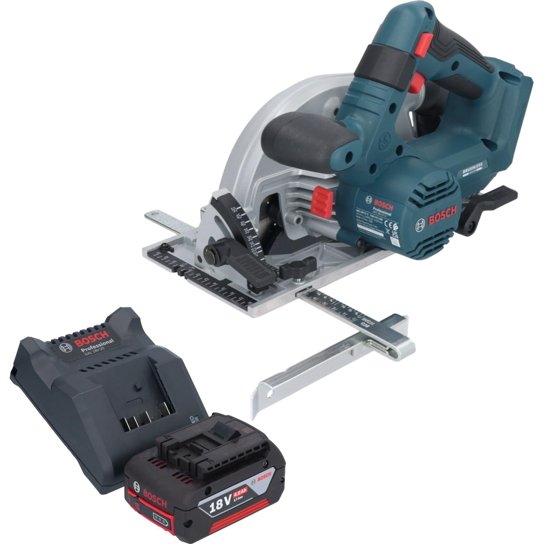 Bosch Professional, Handkreissäge, Bosch GKS 18V-57-2 Professional Akku Handkreissäge 18 V 165 mm Brushless + 1x Akku 4,...