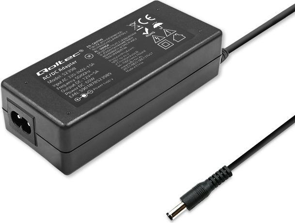 Produktbild Qoltec 60-W-Desktop-Netzteil | 12V | 5a | 5,5*2,5| +Netzkabel (60 W)