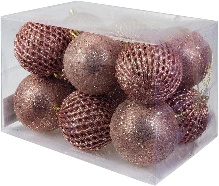 Actual product image Cocon Weihnachtskugel 12 Stück, Rosa (12x)