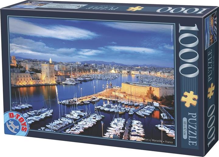 Actual product image D-Toys Jigsaw Puzzle 1000 France, Marseille harbour (1000 pieces)