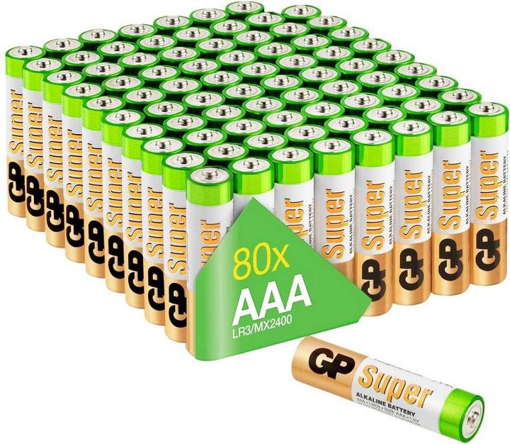 Actual product image GP Batteries GP Super Alkaline Batteries Micro, 80s (80 pcs., AAA)