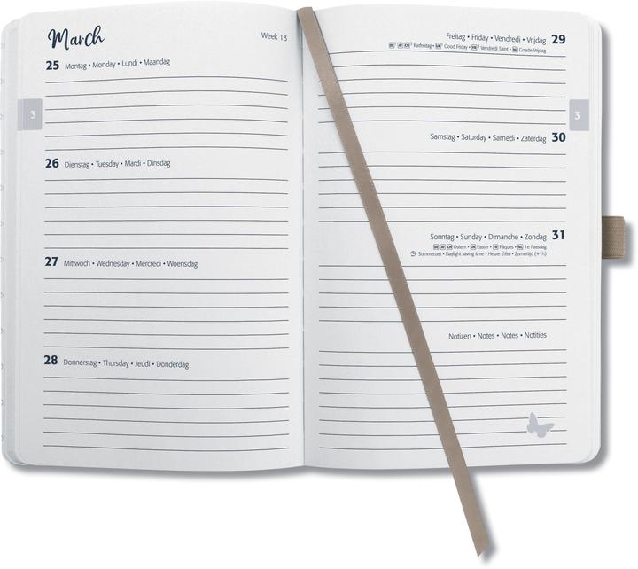 Actual product image Sigel Taschenagenda JOLIE Motiv (German, French, English, Dutch)