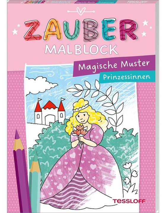 Actual product image Tessloff Magic coloring block. Magic patterns. Princesses