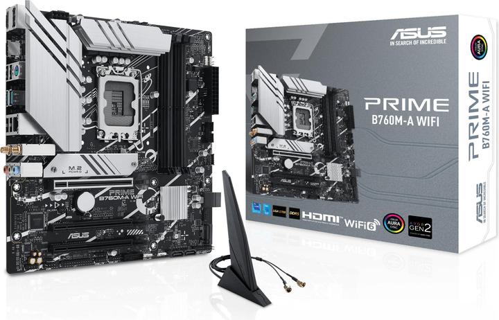 Actual product image ASUS PRIME B760M-A WIFI (LGA 1700, Intel B760, mATX)