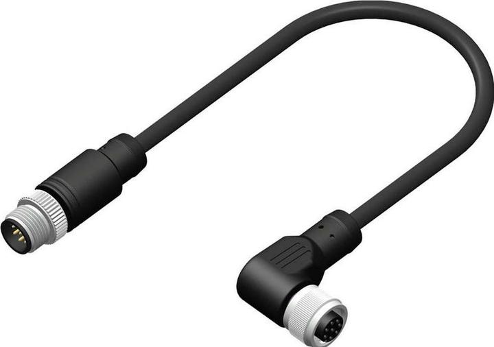 Actual product image RS PRO Right Angle Female M12 to Straight Male M12