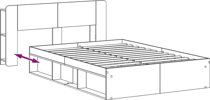 Produktbild vidaXL Bettrahmen (150 x 200 cm)