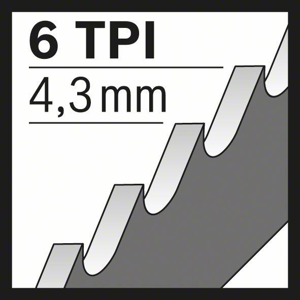 Image du produit Bosch Professional Zubehör Lame de scie sabre S 644 D, Top for Wood, paquet de 5