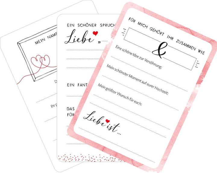 Productafbeelding Gästebuchkarten zur Hochzeit