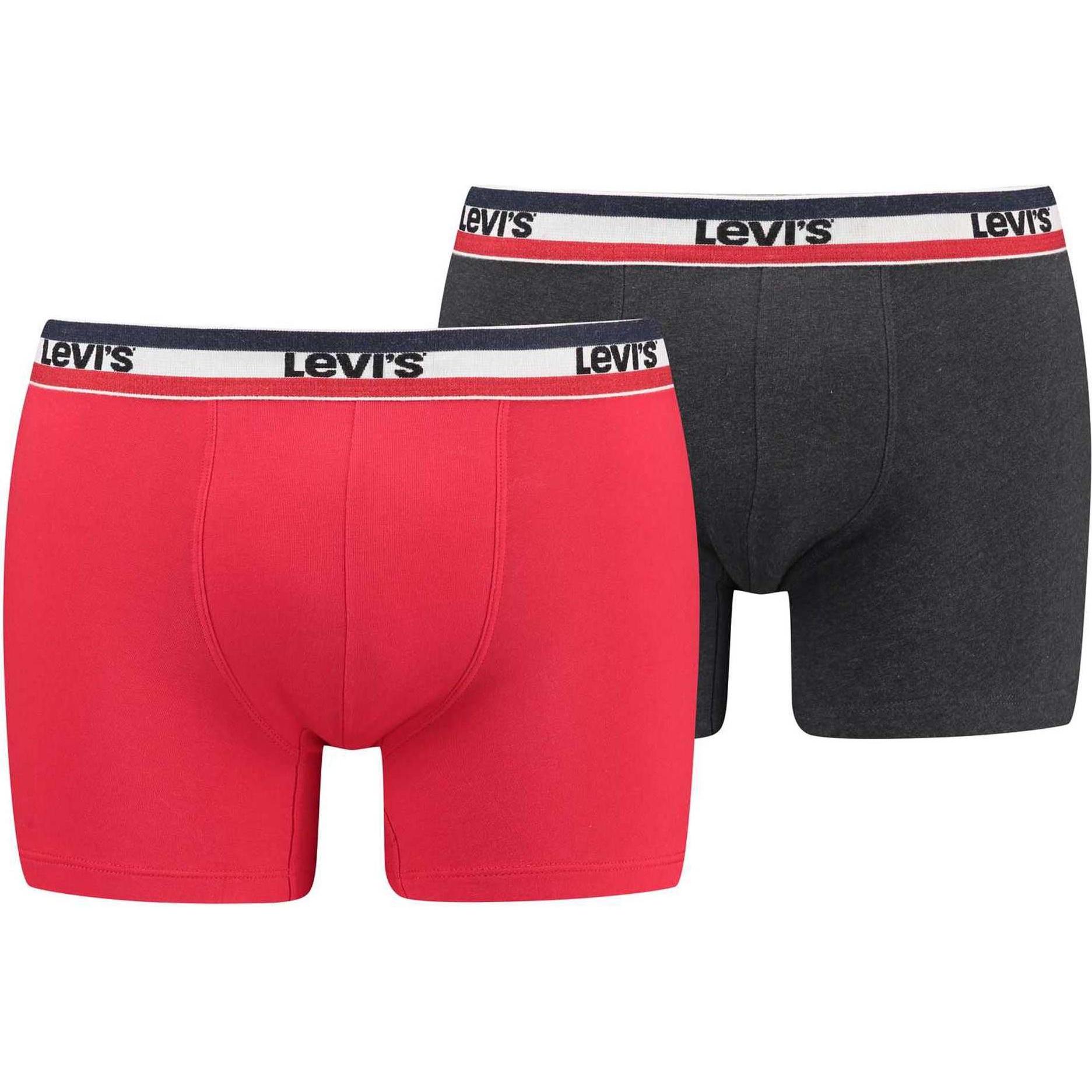 Levis, Herren, Unterhosen, Sportswear Logo, Mehrfarbig, (L, 2er Pack)