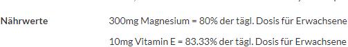 Valori nutrizionali e ingredienti Fortevital Magnesio con min E compresse effervescenti (20 Pezzo/i, Compressa effervescente, 124 g)