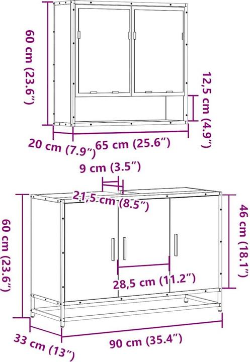 Produktbild vidaXL Badmöbel Set