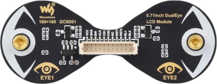 Immagine prodotto WaveShare 0.71-Zoll Double Eye Rundes LCD Display 160×160 SPI