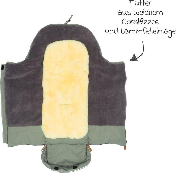 Image du produit Fillikid Fleece-Fusssack Nanga mit Lammfellauflage