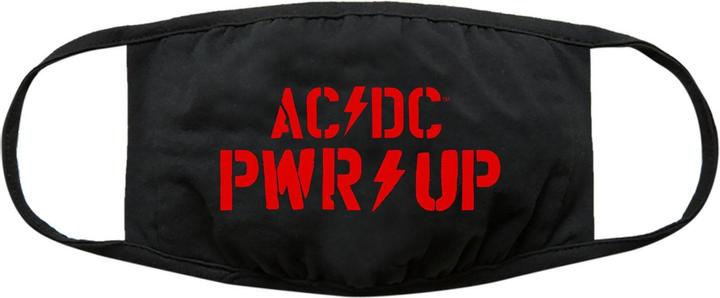 Actual product image AC/DC PWR-UP Logo Face Mask