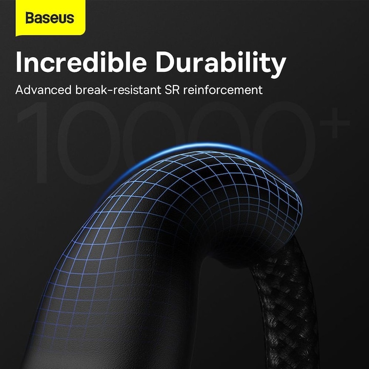 Produktbild Baseus 3in1 USB cable Flash Series, USB-C + micro USB + Lightning, 100W, 1.2m (black) (1.20 m, USB 3.2 Gen 1)