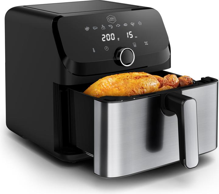 Produktbild OBH Nordica Easy Fry Mega Luftfritteuse 7,5 L, Edelstahl
