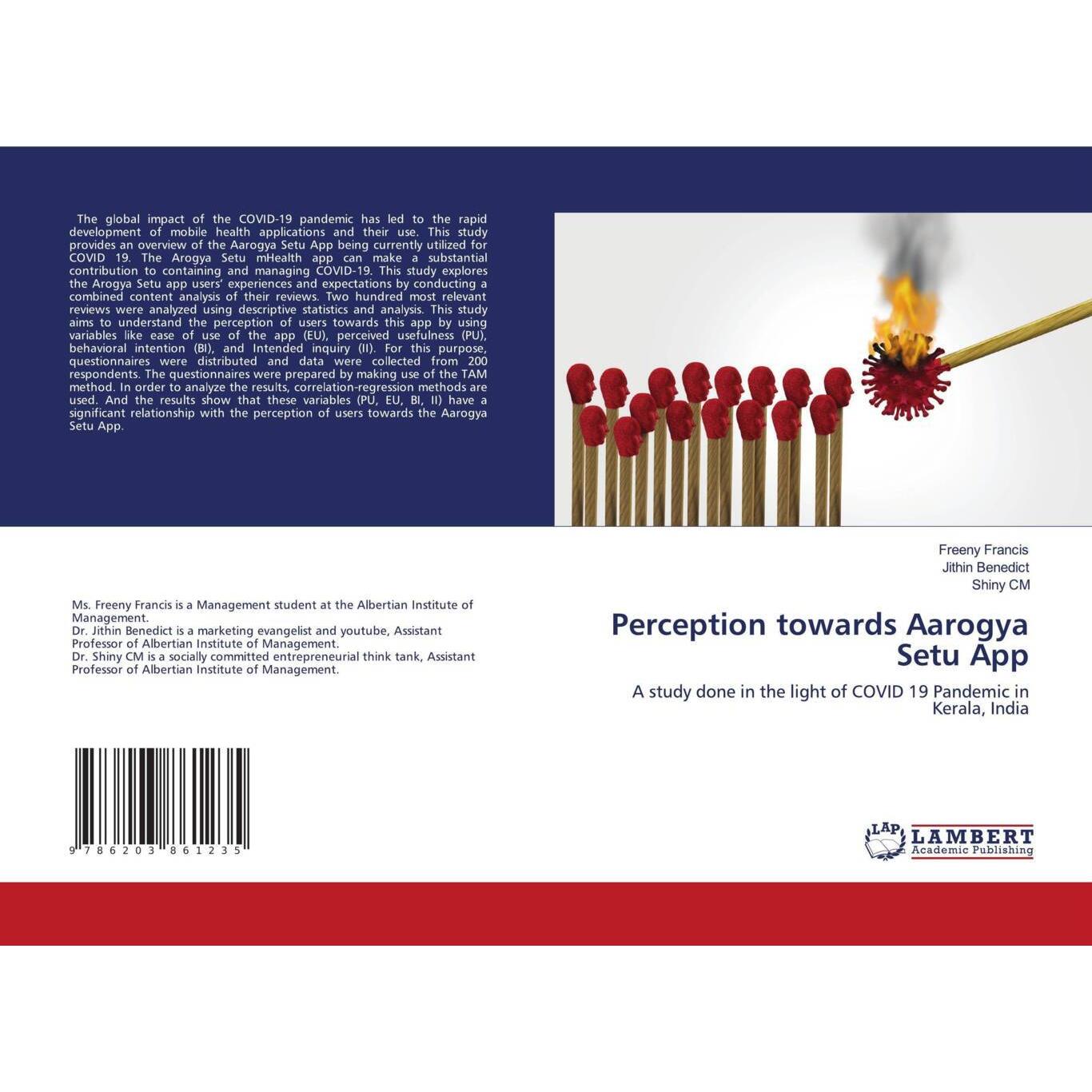 Perception towards Aarogya Setu App, Fachbücher von Jithin Benedict, Freeny Francis, Shiny CM