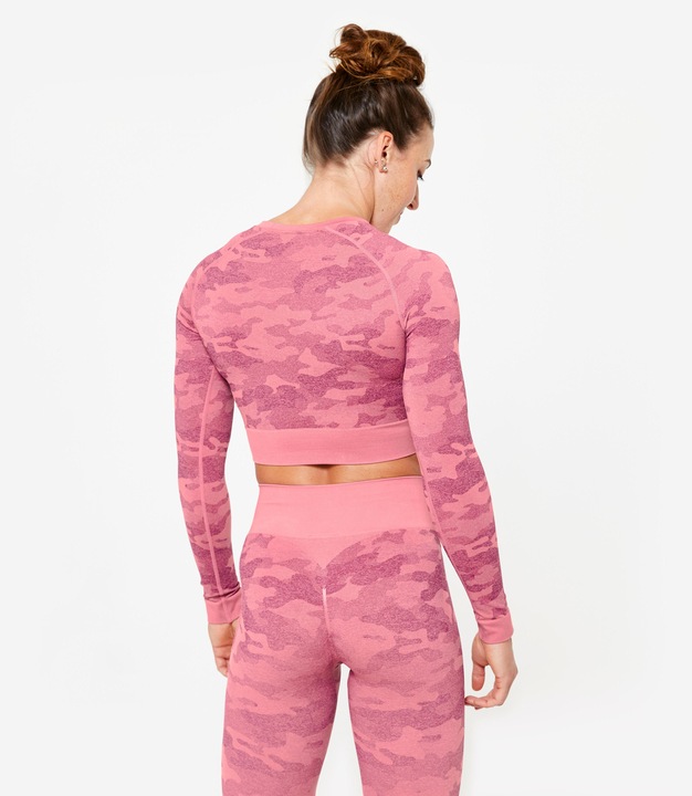 Immagine prodotto Domyos Camicia a maniche lunghe crop top da donna - rosa (S)