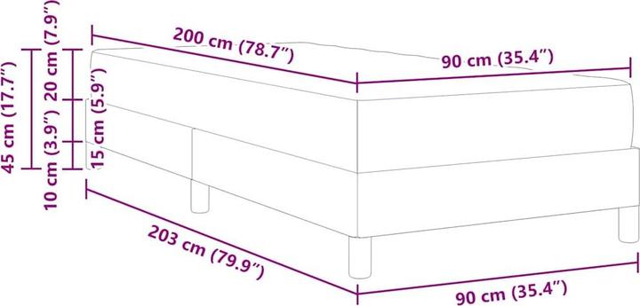 Actual product image vidaXL Bedstead (90 x 200 cm)
