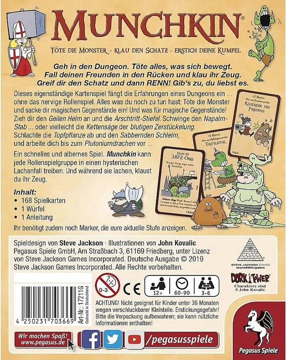 Produktbild Pegasus Munchkin (Deutsch, 3 - 6 Spieler)