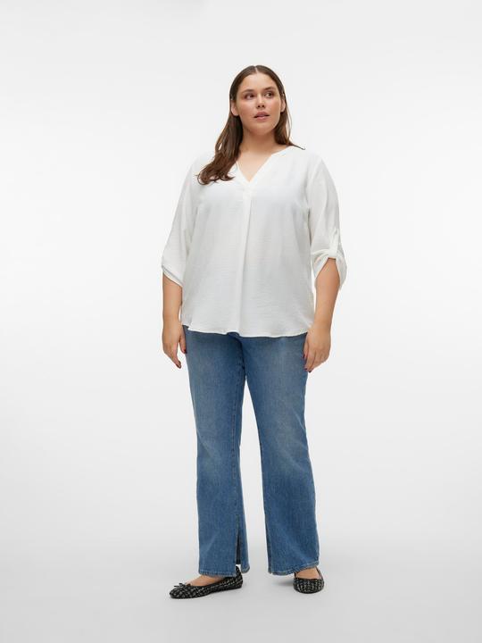 Produktbild Vero Moda Normal geschnitten V-Ausschnitt Curve Umgeschlagene Ärmelbündchen Top Top (46)
