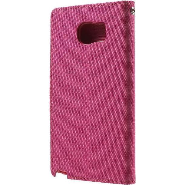 Thumbnail - Goospery Canvas Diary Series (Samsung Galaxy Note 5), Smartphone Hülle, Pink