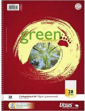 Produktbild Ursus Collegeblöcke Recycling (A4, Kariert)