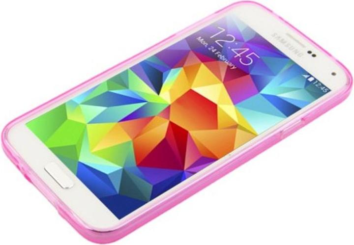 Produktbild König Design Handyhülle TPU Schutzhülle für Samsung Galaxy S5 / S5 Neo transparent pink (Samsung Galaxy S5, Samsung Galaxy S5 Neo)