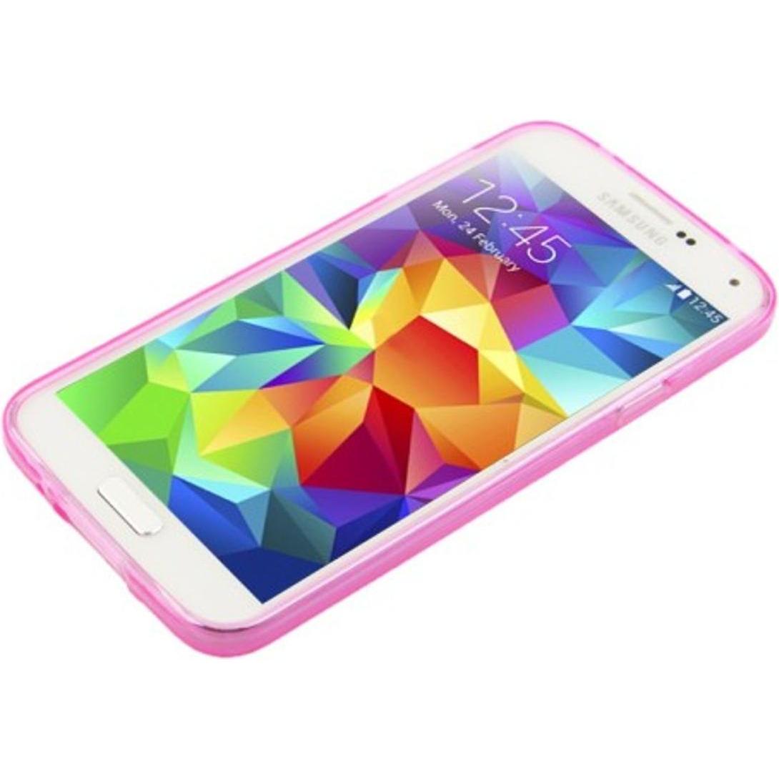 Thumbnail - König Design Handyhülle TPU Schutzhülle für Samsung Galaxy S5 / S5 Neo transparent pink (Samsung Galaxy S5, Samsung Gala...