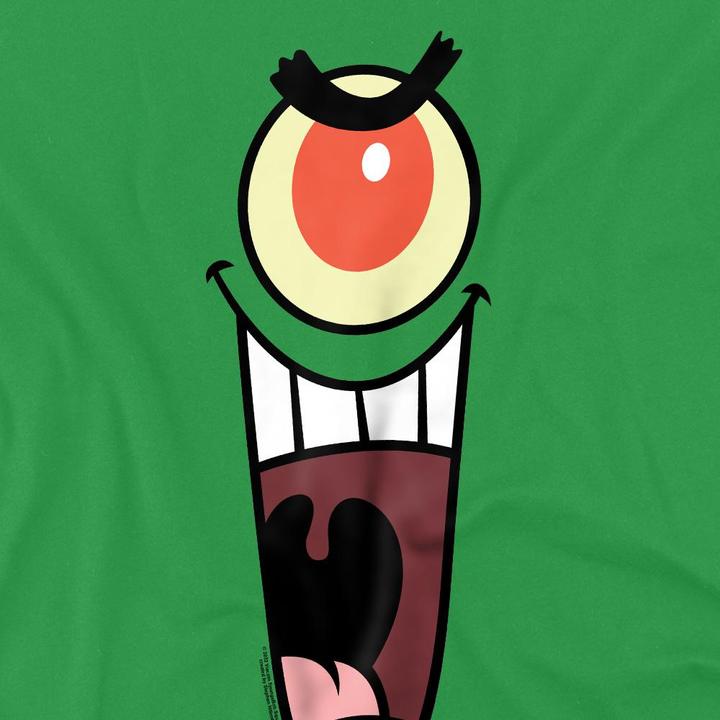 Immagine prodotto Spongebob Squarepants Maglietta Plankton Viso Uomo (XXL)