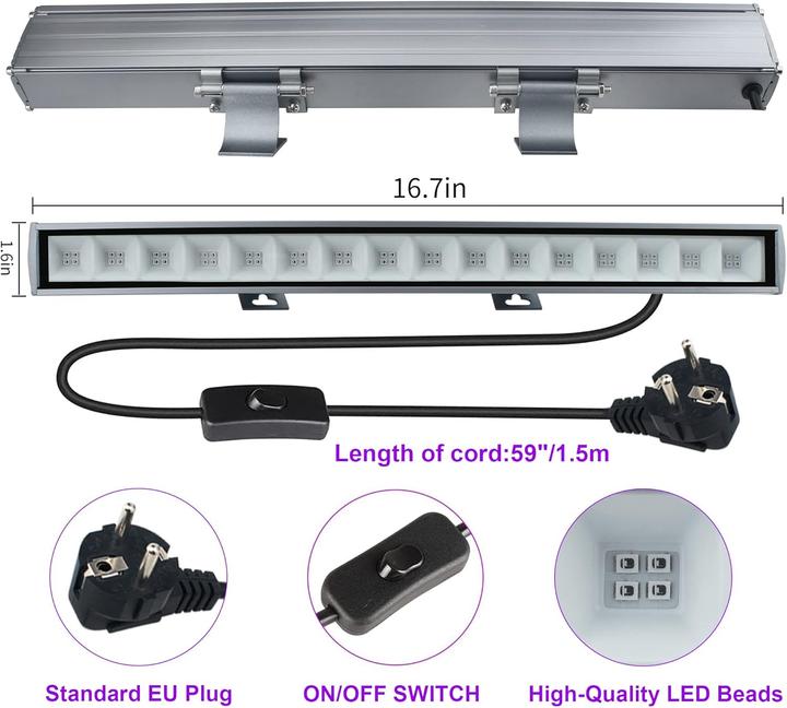 Produktbild Elegante LED Schwarzlicht Strahler (36 W, LED)