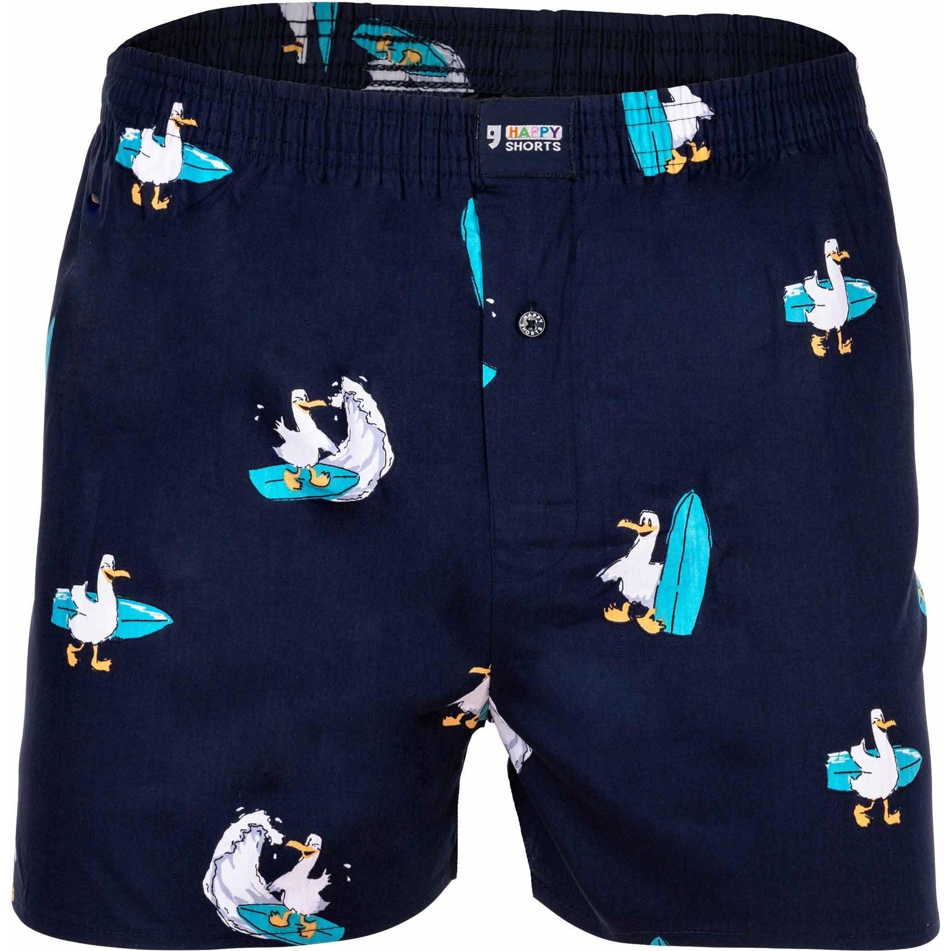 Happy shorts, Herren, Unterhosen, Web-Boxershorts Casual Bequem sitzend, Blau, (M, Einzelpack)