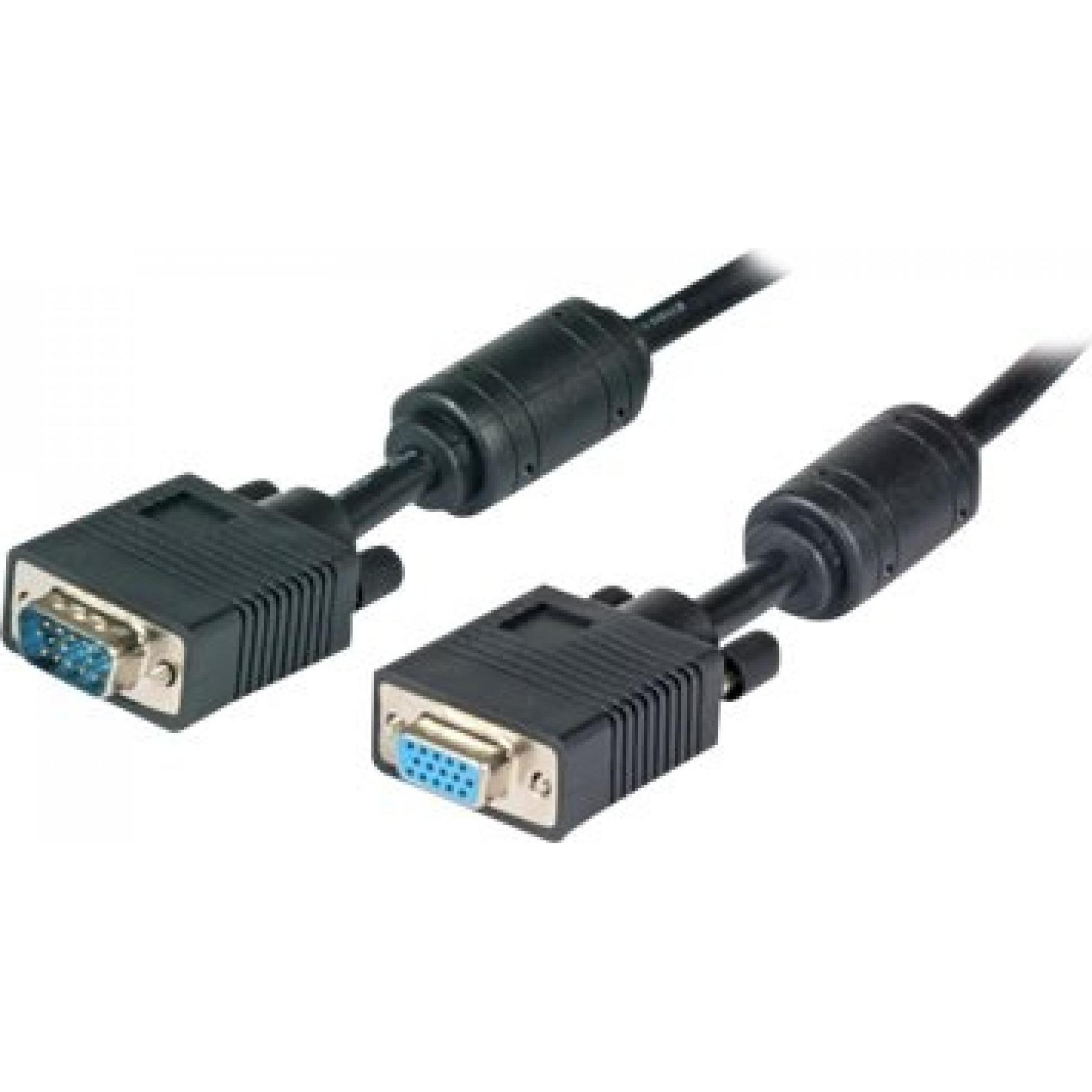 EFB Elektronik SVGA/HDTV Verlängerung 2xHDSUB15, St/Bu, schwarz, 10m (10 m, VGA), Video Kabel