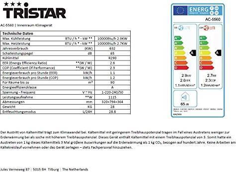 Produktbild Tristar Ac-5560 (33 m², 10000 BTU/h)