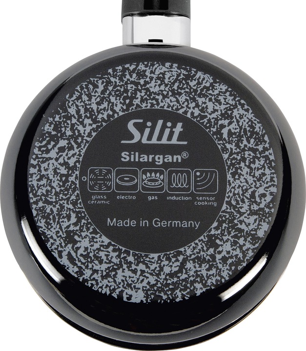 Produktbild Silit Stielkasserolle Topf 16cm Stieltopf 1,3l Modesto Line Silargan (16 cm, Kochtopf, Edelstahl)