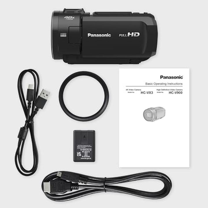 Actual product image Panasonic HC-V900E-K (8.57 Mpx, 50p, 24 x)