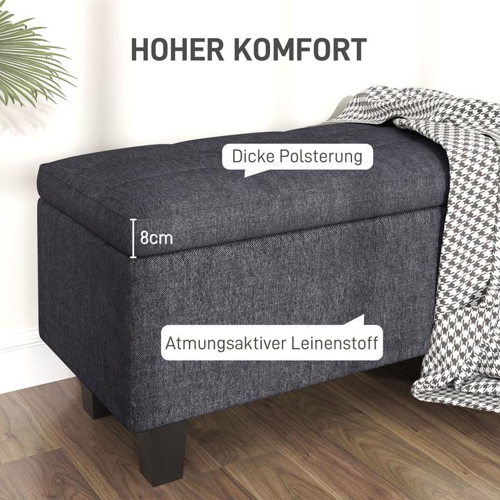 Image du produit Homcom Sitzbank Leinen Dunkelgrau (138 cm)