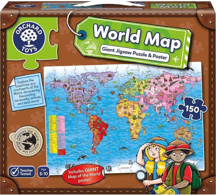 Image du produit Orchard World Map Puzzle & Poster (150 pièces)