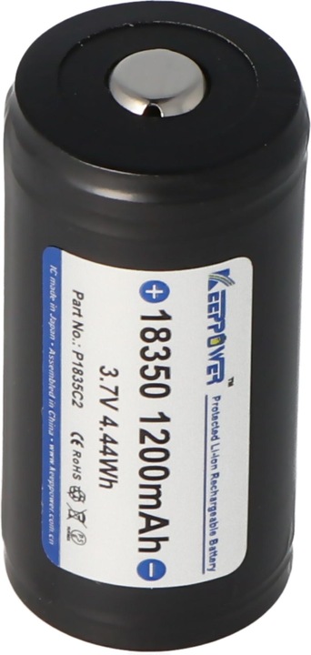 Actual product image Keeppower 18350 (1 pcs., 18350, 1200 mAh)