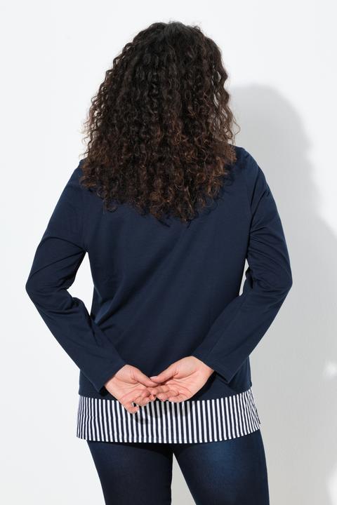 Produktbild Ulla Popken Sweater, Blusensaum, Rundhals, Langarm (68)