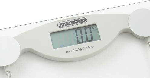 Immagine prodotto Mesko MS 8137 bilancia pesapersone Rettangolo trasparente, bianco Bilancia pesapersone elettronica (150 kg)