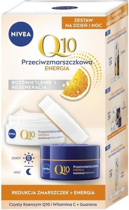Actual product image NIVEA Q10 Energy Day Cream and Night Cream 50ml (50 ml, Day cream, Night cream)