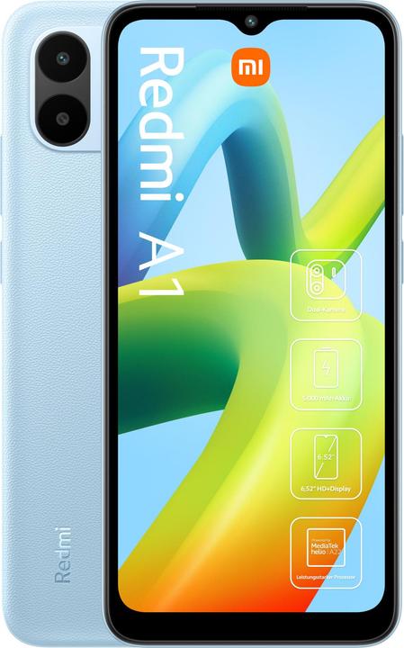 Produktbild Xiaomi Redmi A1 (32 GB, Light Blue, 6.52", Dual SIM, 8 Mpx, 4G)